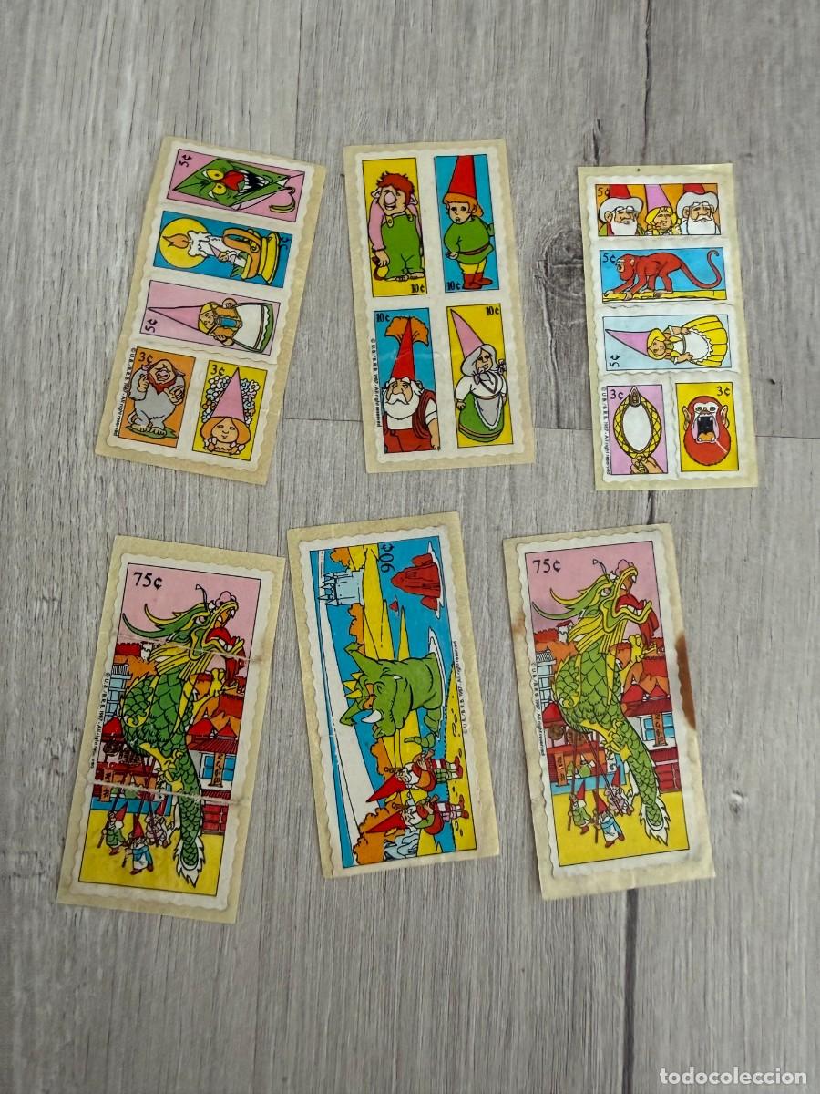 Coleccionismo Cromos antiguos: 6 cromos sellitos chicle La Llamada de los Gnomos - pegatinas
