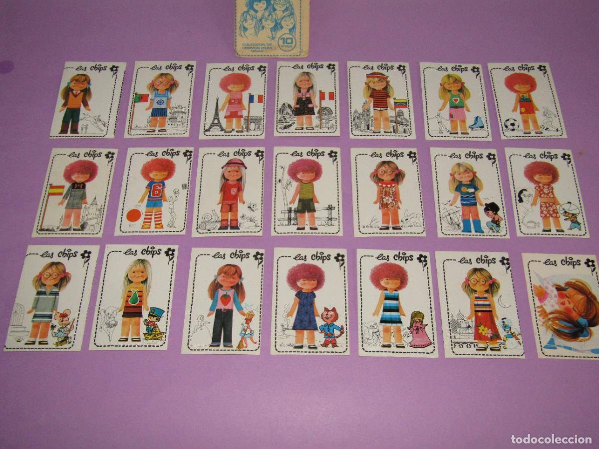 Coleccionismo Cromos antiguos: Antiguo Lote de 21 Cromos Nuevos del &Aacute;lbum LAS CHIPS de Arnalot y Recio Editores del A&ntilde;o 1985