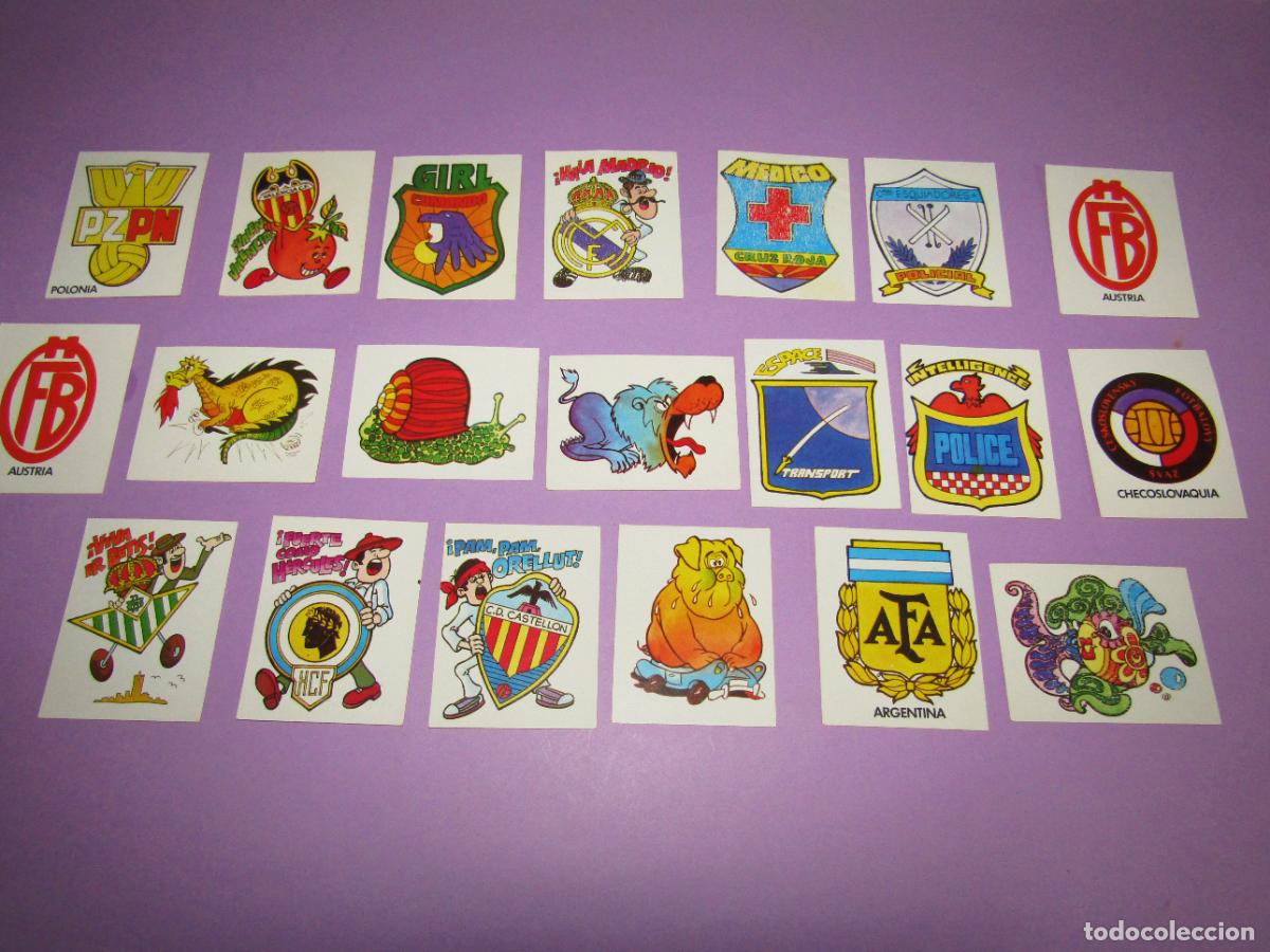 Coleccionismo Cromos antiguos: Antiguo Lote de 20 Cromos Adhesivos Diferentes del &Aacute;lbum COMPETICI&Oacute;N