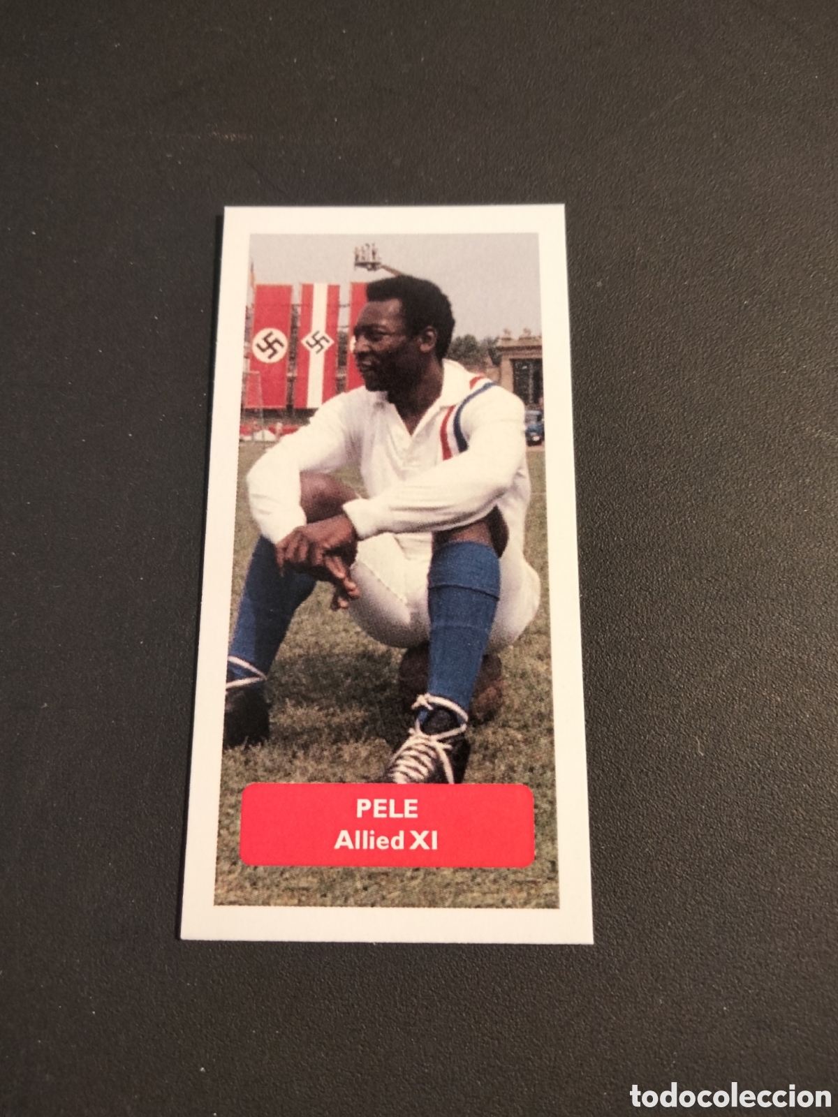 Coleccionismo Cromos antiguos: PELE ALLIED XL INTERNATIONAL STARS CAPLIN & ROSETTI SCORE CARDS