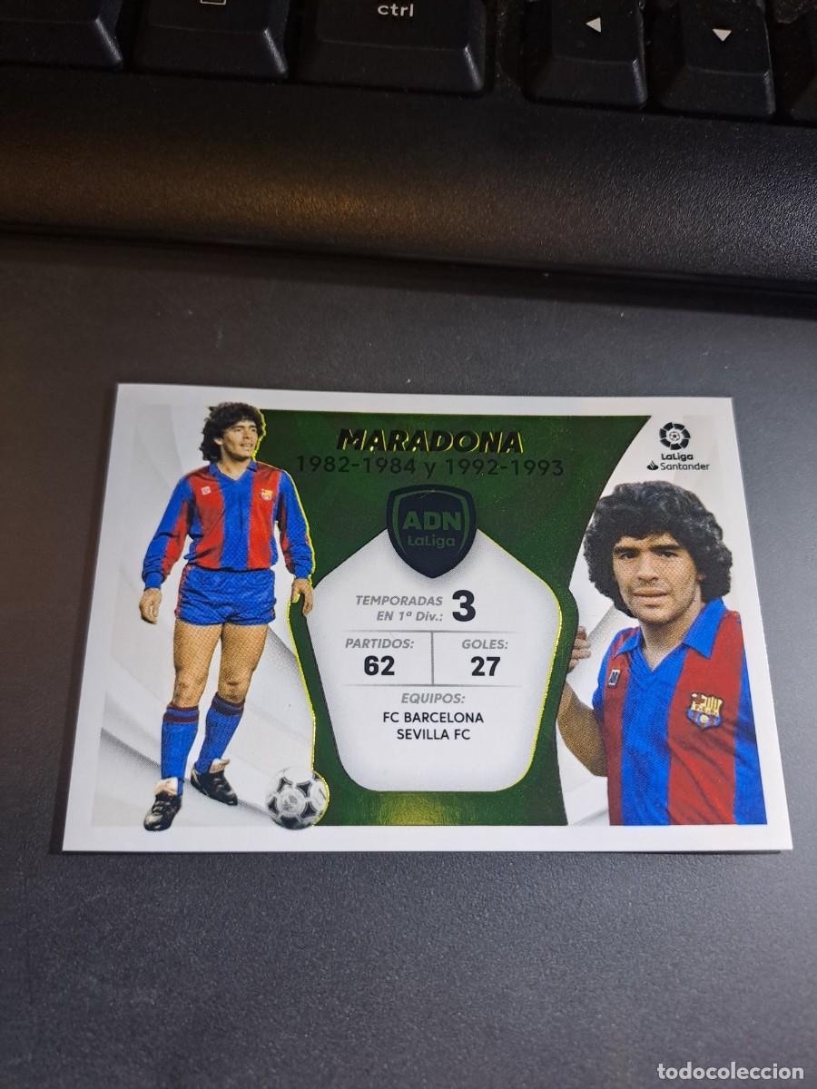 Coleccionismo Cromos antiguos: CROMO MARADONA 19 BARCELONA LA LIGA ADN 19 LIGA 2021 2022 21 22 ESTE PANINI NUNCA PEGADO