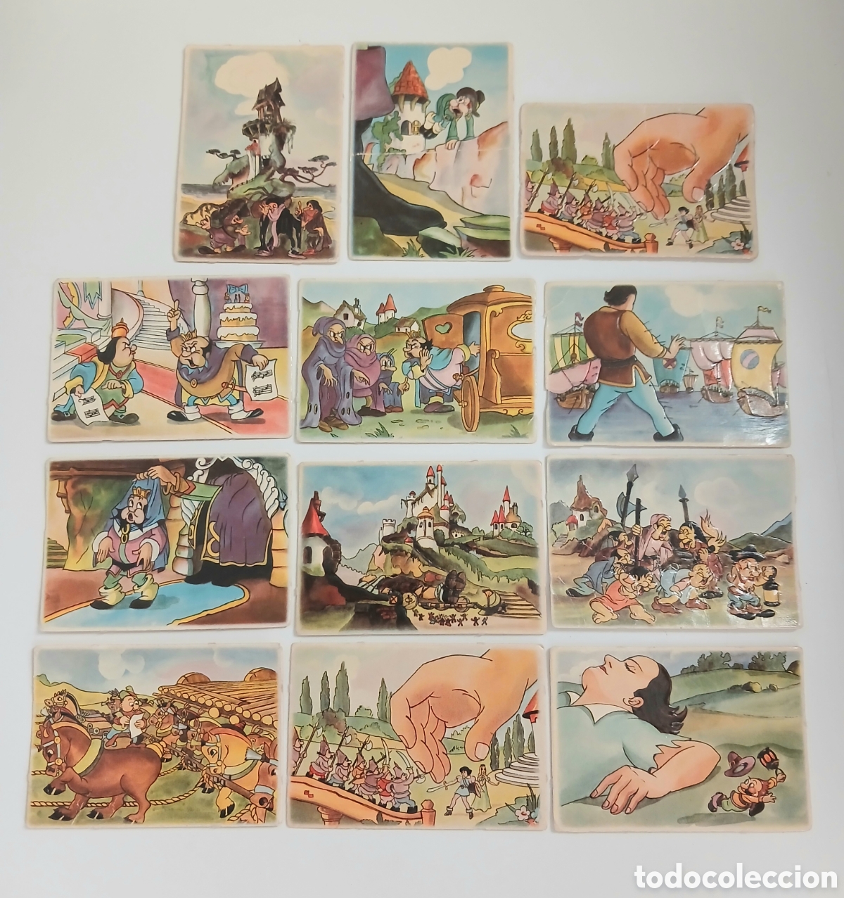 Coleccionismo Cromos antiguos: Lote 12 Cromos Antiguos Suecos (A&ntilde;os 50) - Los Viajes de Gulliver - Marca Coralli/Svea