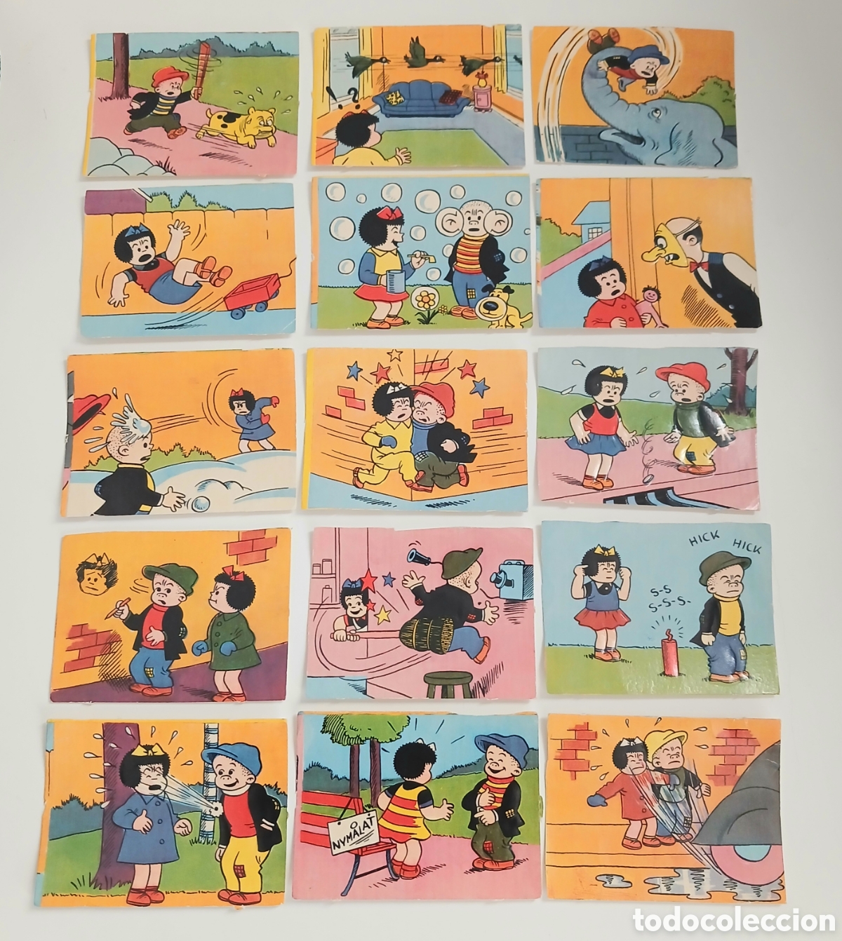 Coleccionismo Cromos antiguos: Lote 15 Cromos Periquita (Lisa och Sluggis) - Edici&oacute;n Suecia - A&ntilde;os 60 - Raros