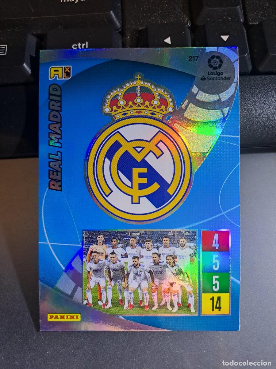 Coleccionismo Cromos antiguos: ADRENALYN XL ESCUDO REAL MADRID 217 CROMO LIGA 2021 2022 21 22 PANINI