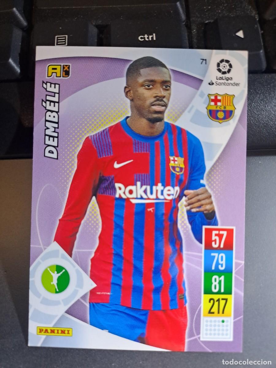 Coleccionismo Cromos antiguos: ADRENALYN XL DEMBELE 71 BARCELONA CROMO LIGA 2021 2022 21 22 PANINI