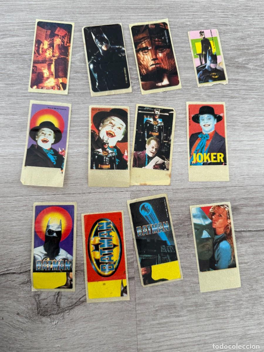Coleccionismo Cromos antiguos: 12 pegatinas chicles de Batman - Sonrics, General de Confiter&iacute;a, Dunkin...
