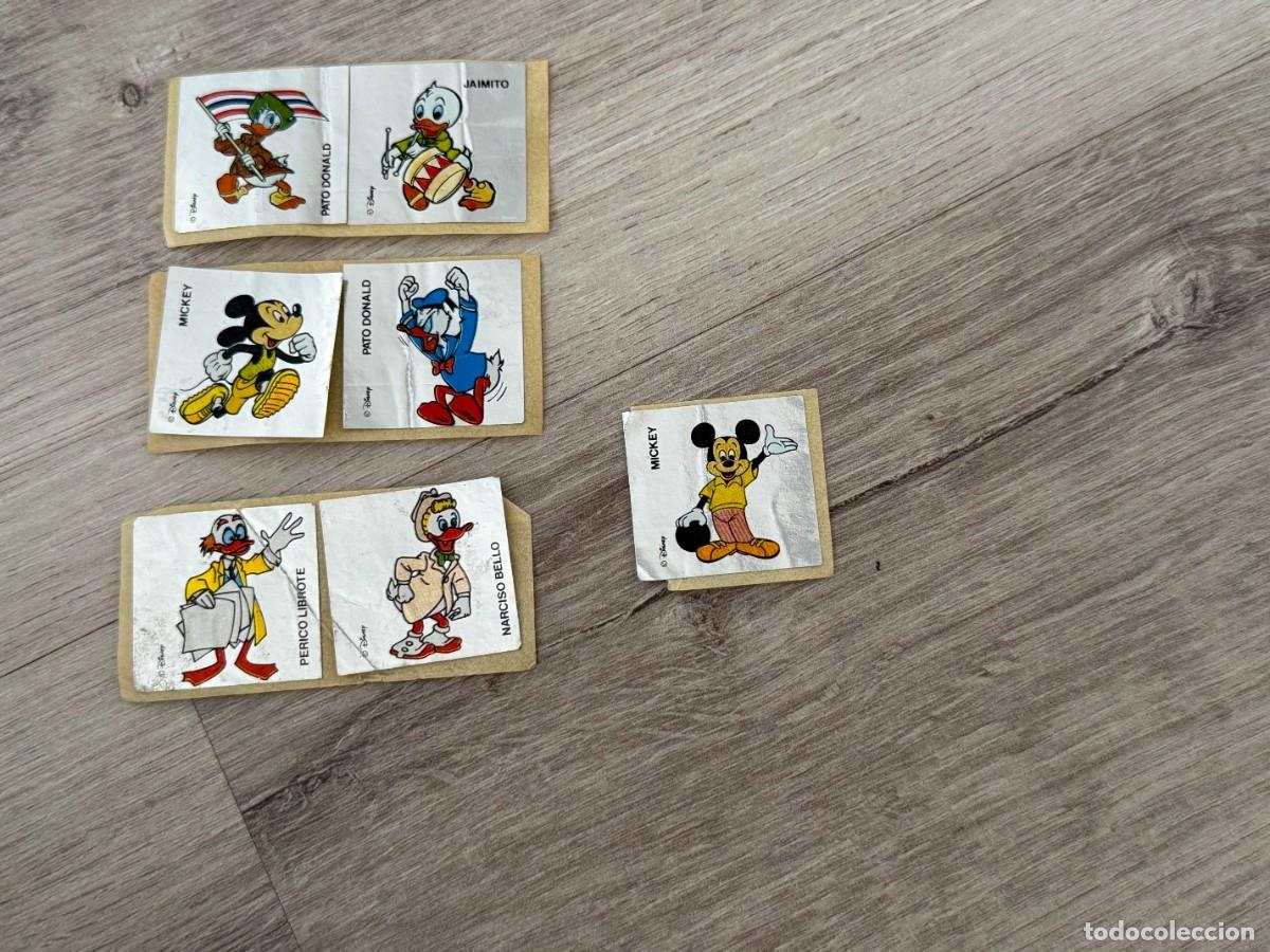 Coleccionismo Cromos antiguos: Varias pegatinas de chicles Mickey y Donald - Disney