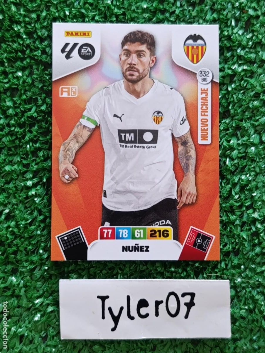 Coleccionismo Cromos antiguos: NU&Ntilde;EZ VALENCIA 332 BIS NUEVO FICHAJE ADRENALYN XL 2025 2026 25 26