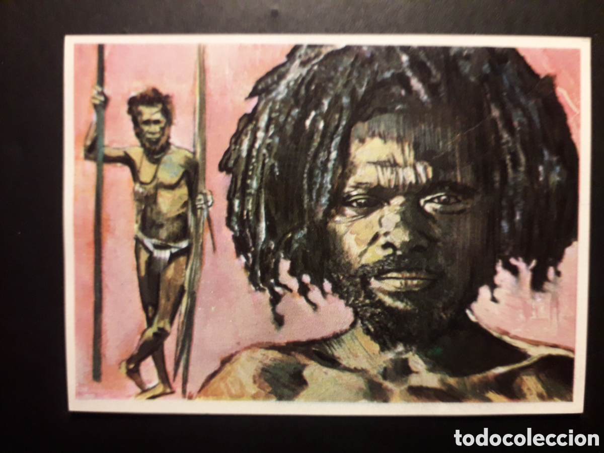Coleccionismo Cromos antiguos: TIPO PAP&Uacute;A NUEVA GUINEA RAZAS HUMANAS N&deg; 1 CHOCOLATES ELGORRIAGA 1968 SIN PEGAR, PEDIDO M&Iacute;NIMO 3&euro;