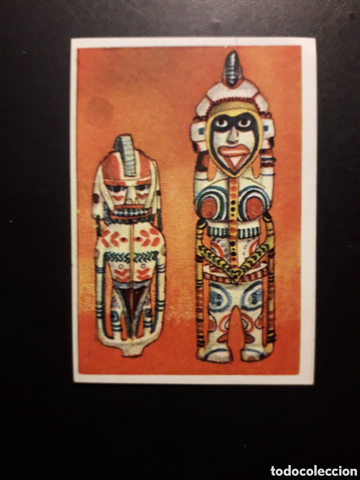 Coleccionismo Cromos antiguos: TALLAS DE MADERA RAZAS HUMANAS N&deg; 12 CHOCOLATES ELGORRIAGA 1968 SIN PEGAR, PEDIDO M&Iacute;NIMO 3&euro;