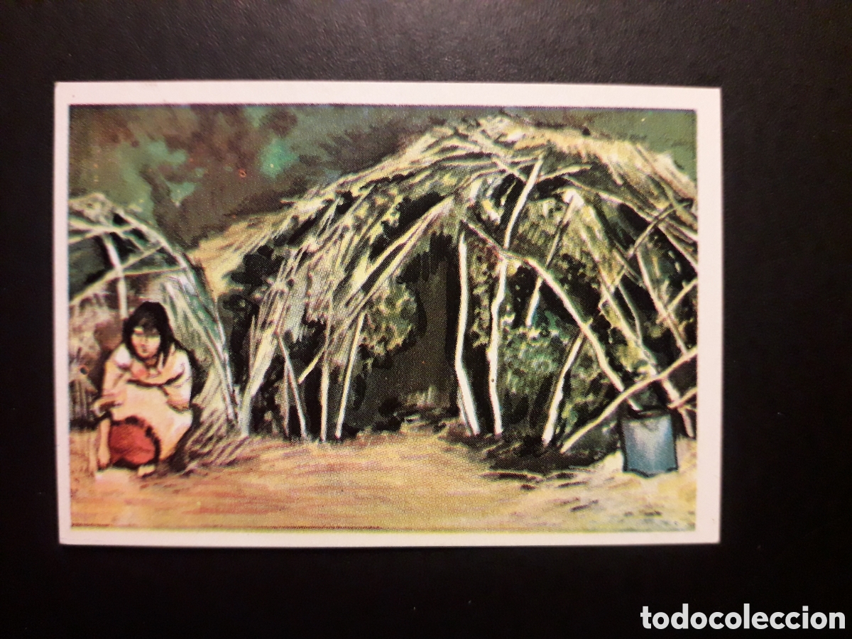 Coleccionismo Cromos antiguos: VIVIENDAS ALAKALUFES RAZAS HUMANAS N&deg; 217 CHOCOLATES ELGORRIAGA 1968 SIN PEGAR, PEDIDO M&Iacute;NIMO 3&euro;