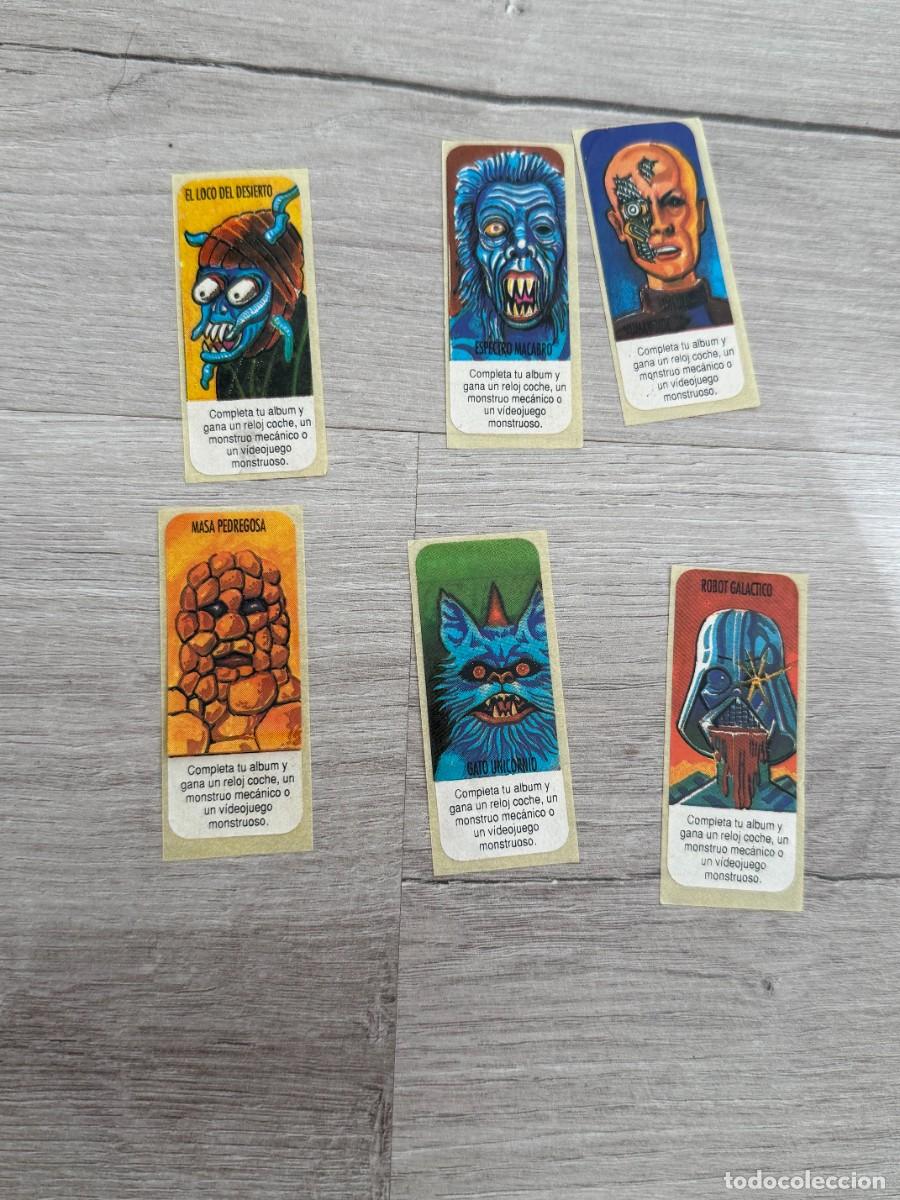 Coleccionismo Cromos antiguos: 6 pegatinas chicle Monstruos - Monstruosos regalos