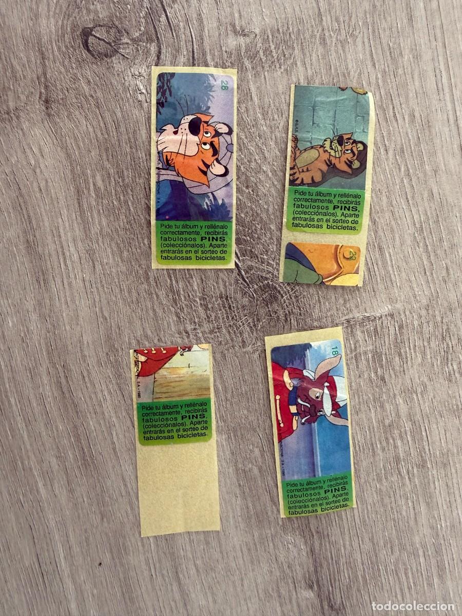 Coleccionismo Cromos antiguos: 4 pegatinas chicle Sandokan, el tigre de Malasia