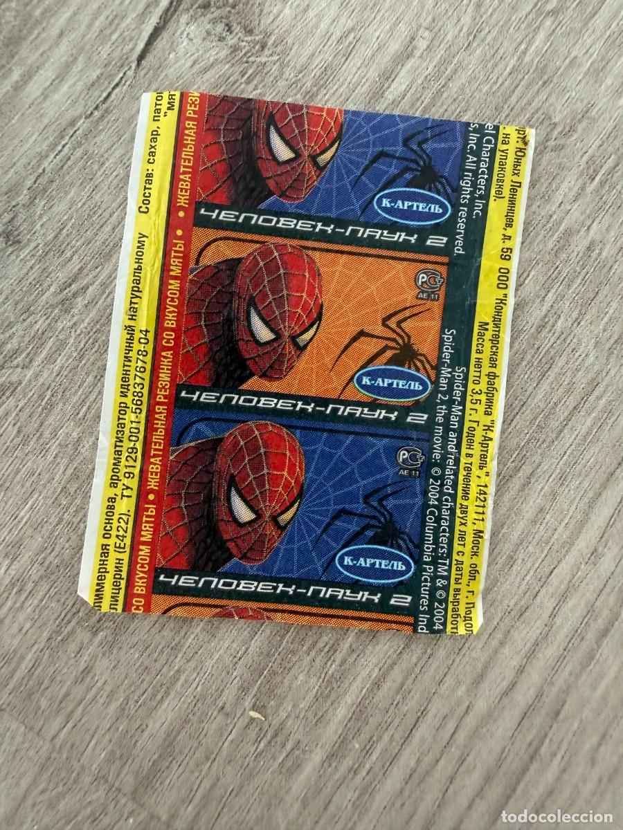 Coleccionismo Cromos antiguos: Envoltorio del chicle de Spiderman - raro