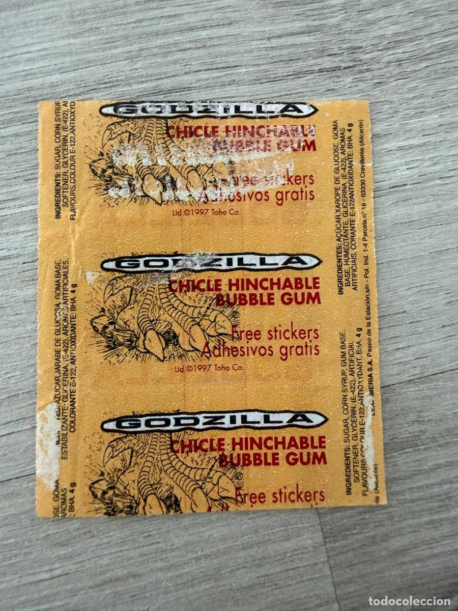 Coleccionismo Cromos antiguos: Envoltorio espa&ntilde;ol chicle de Godzilla