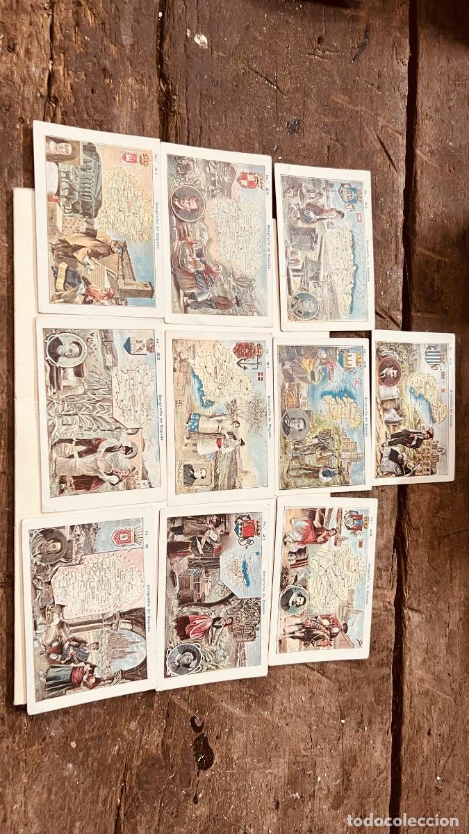 Coleccionismo Cromos antiguos: Cromos propaganda an&iacute;s madrue&ntilde;o geograf&iacute;a de Espa&ntilde;a ppio s XX