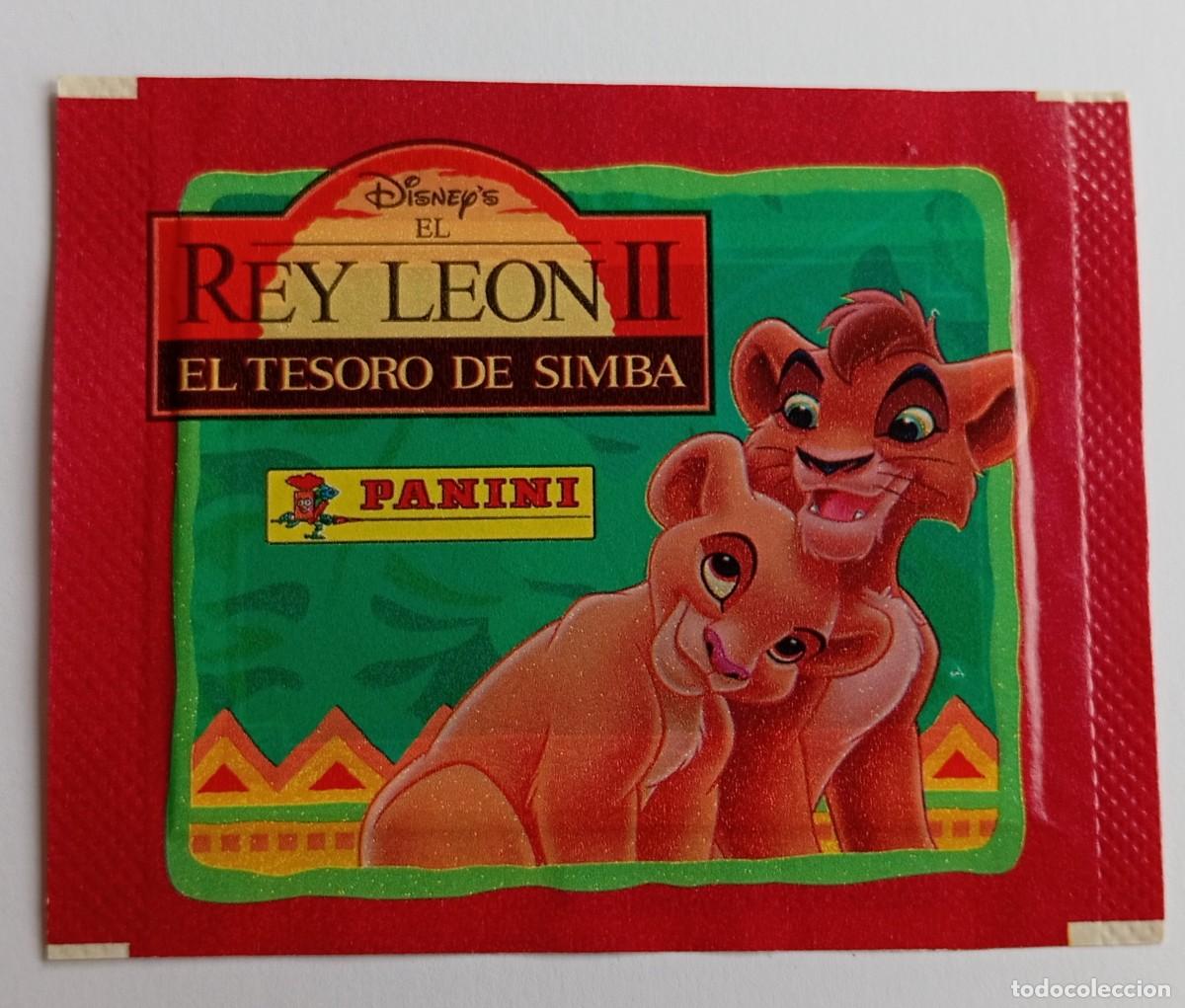 Coleccionismo Cromos antiguos: Sobre cromos sin abrir EL REY LE&Oacute;N ll, El tesoro de Simba. Disney Panini.