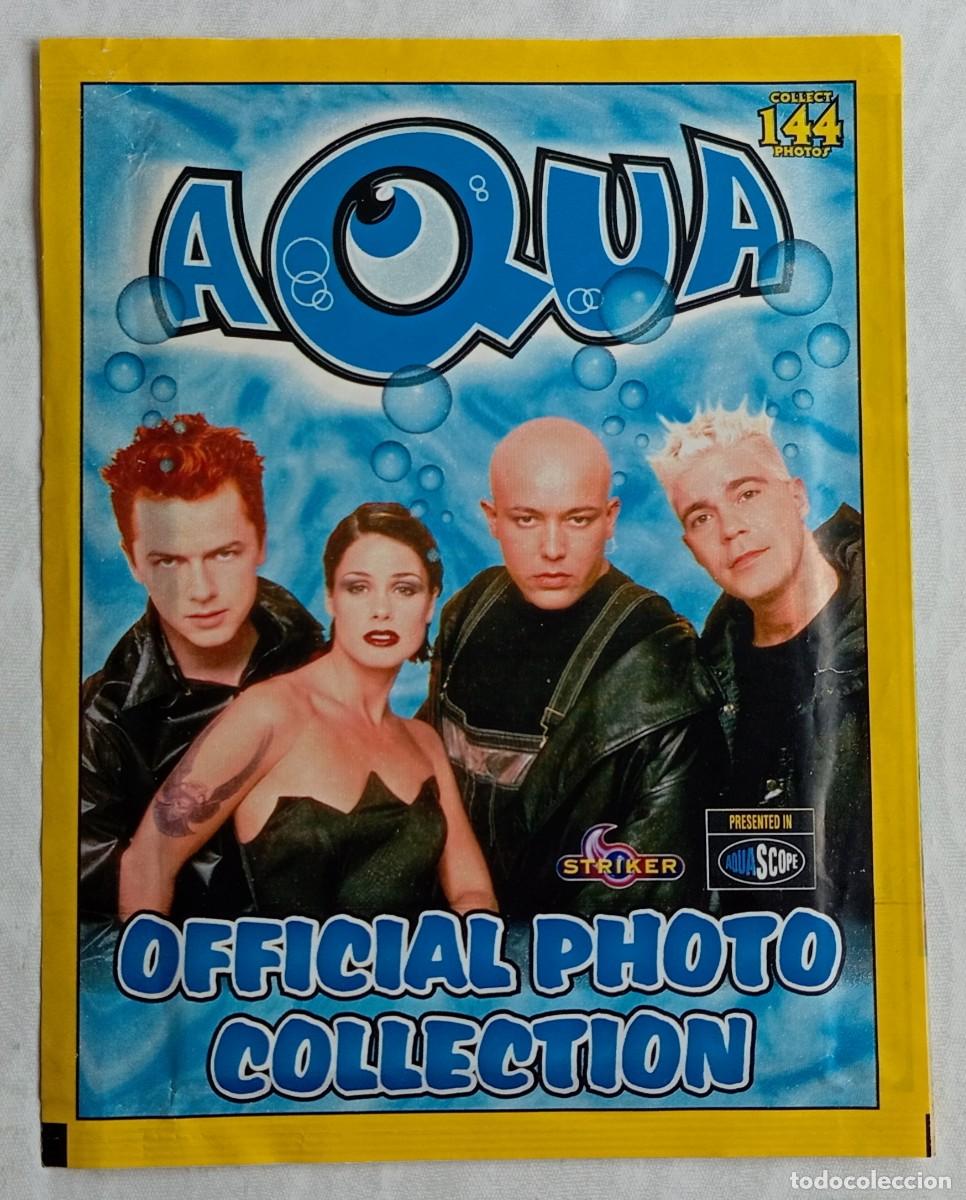 Coleccionismo Cromos antiguos: Sobre gran tama&ntilde;o sin abrir cromos fotos 1998 grupo musical AQUA. Oficial photo collection