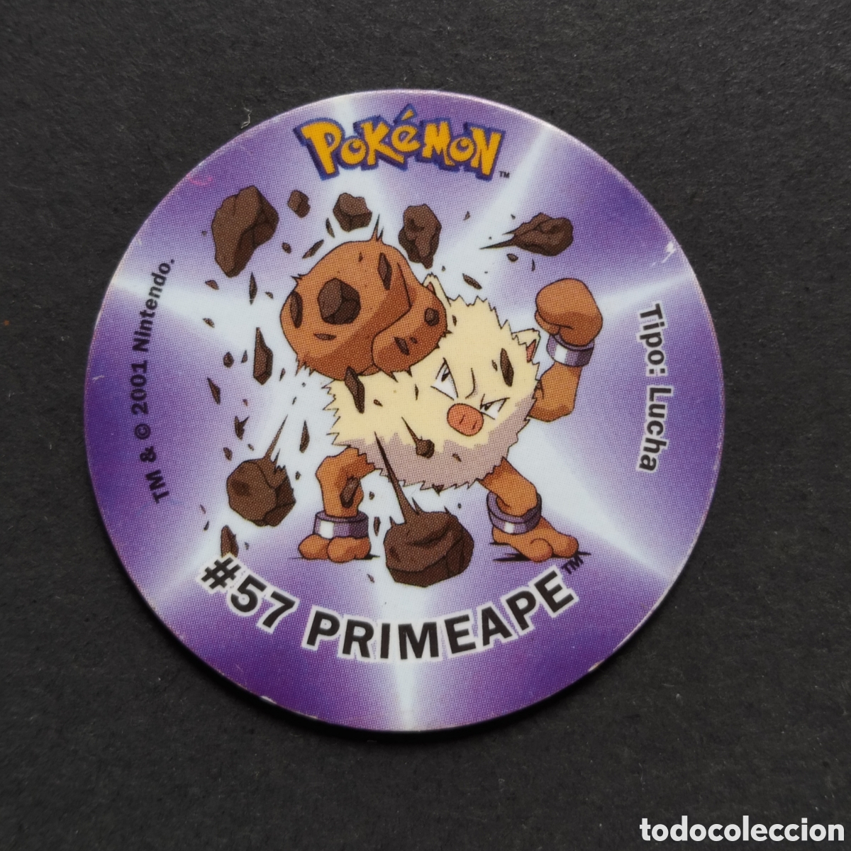 Coleccionismo Cromos antiguos: TAZO - N&ordm; #57 PRIMEAPE - POKEMON TAZOS ATTACK - MATUTANO - A&Ntilde;O 2001