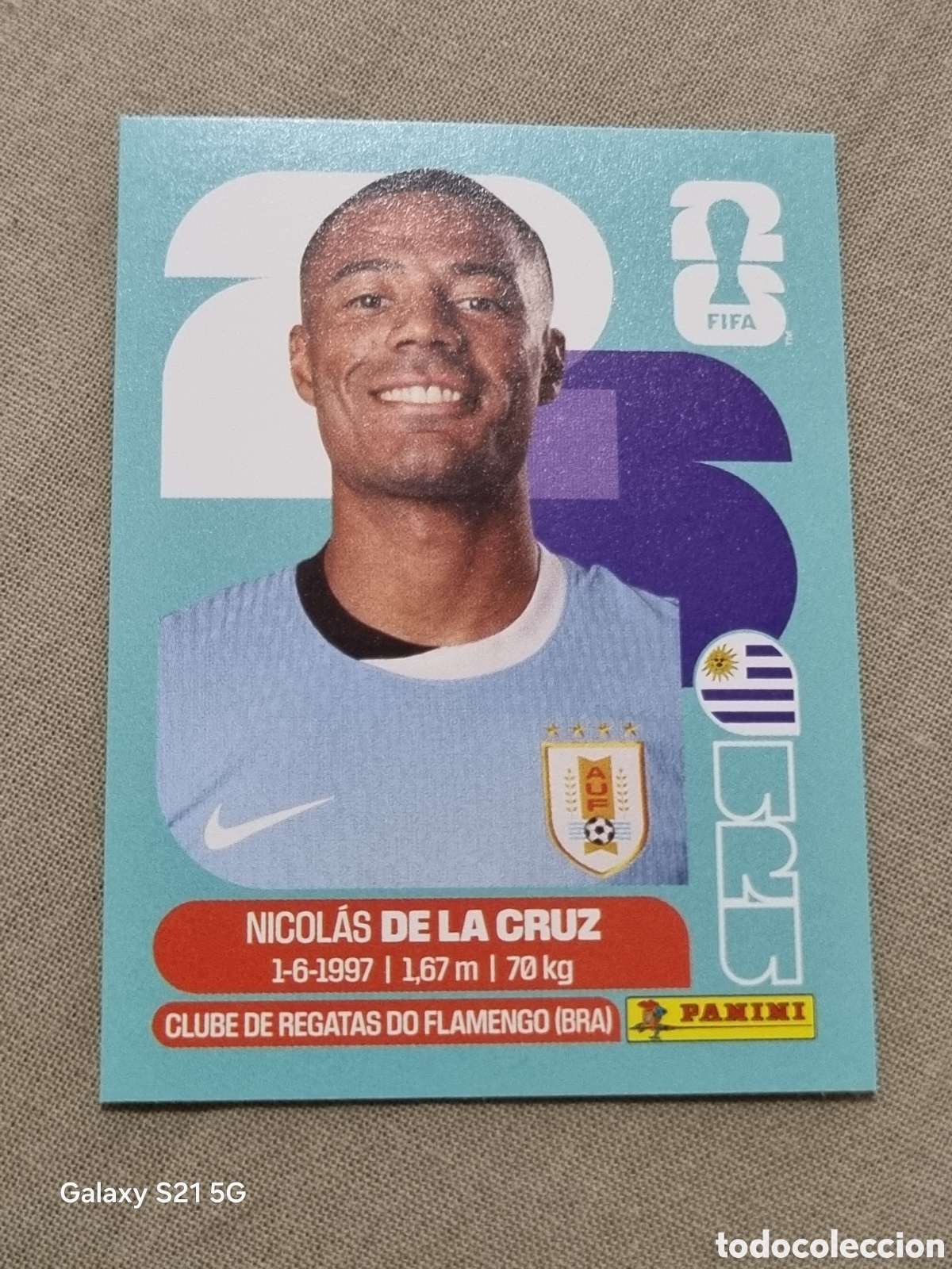 Coleccionismo Cromos antiguos: 15 - DE LA CRUZ , URUGUAY FIFA WORLD CUP 2026