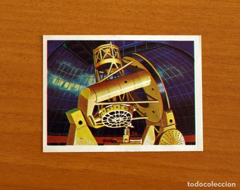 Coleccionismo Cromos antiguos: El M&aacute;s y el Menos-N&ordm; 208 Telescopio Monte Palomar -Editorial Ruiz Romero A&ntilde;o 1975-Cromo Nunca Pegado