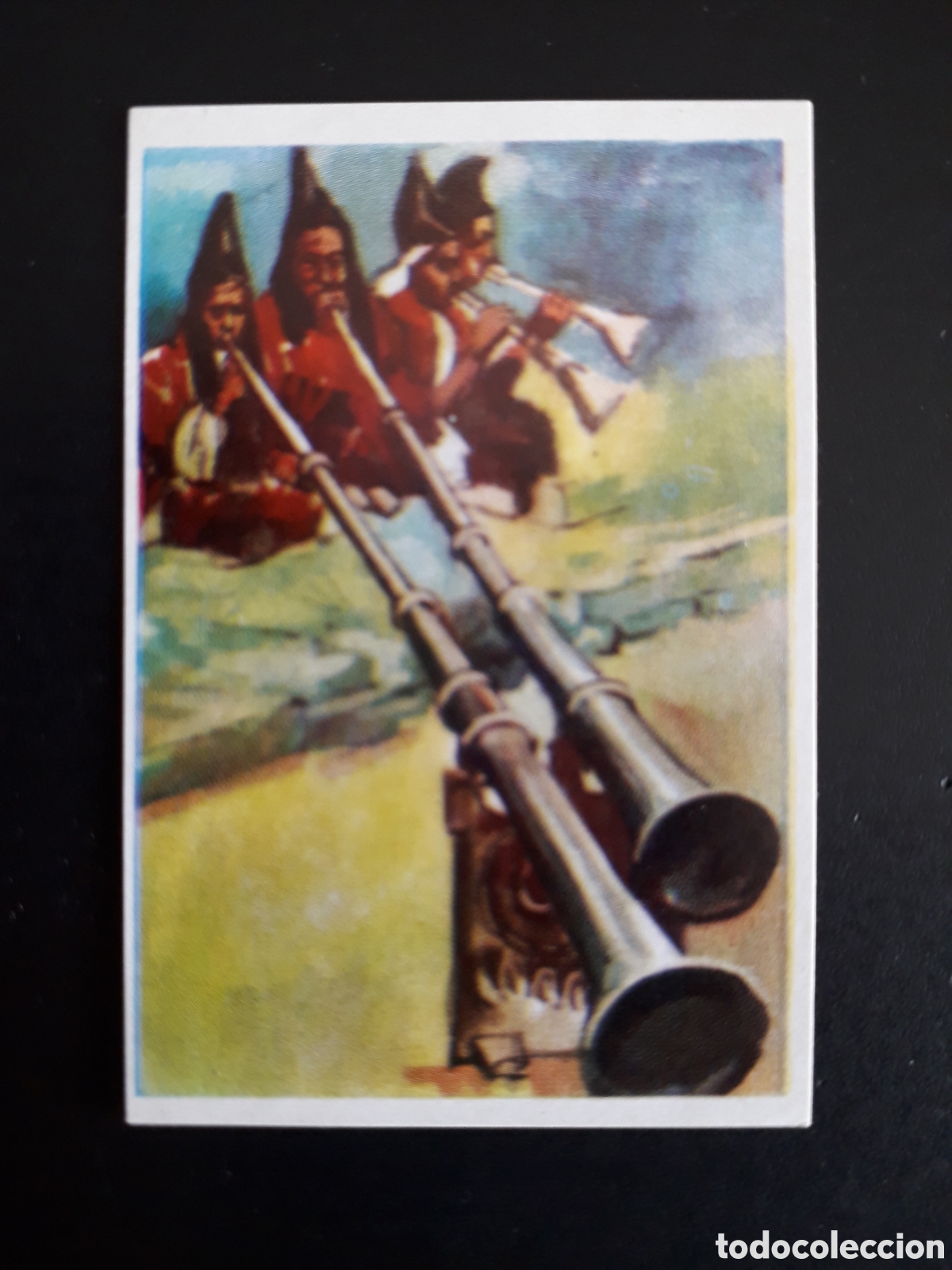 Coleccionismo Cromos antiguos: M&Uacute;SICOS DEL T&Iacute;BET RAZAS HUMANAS N&deg; 42 CHOCOLATES ELGORRIAGA 1968 SIN PEGAR, PEDIDO M&Iacute;NIMO 3&euro;