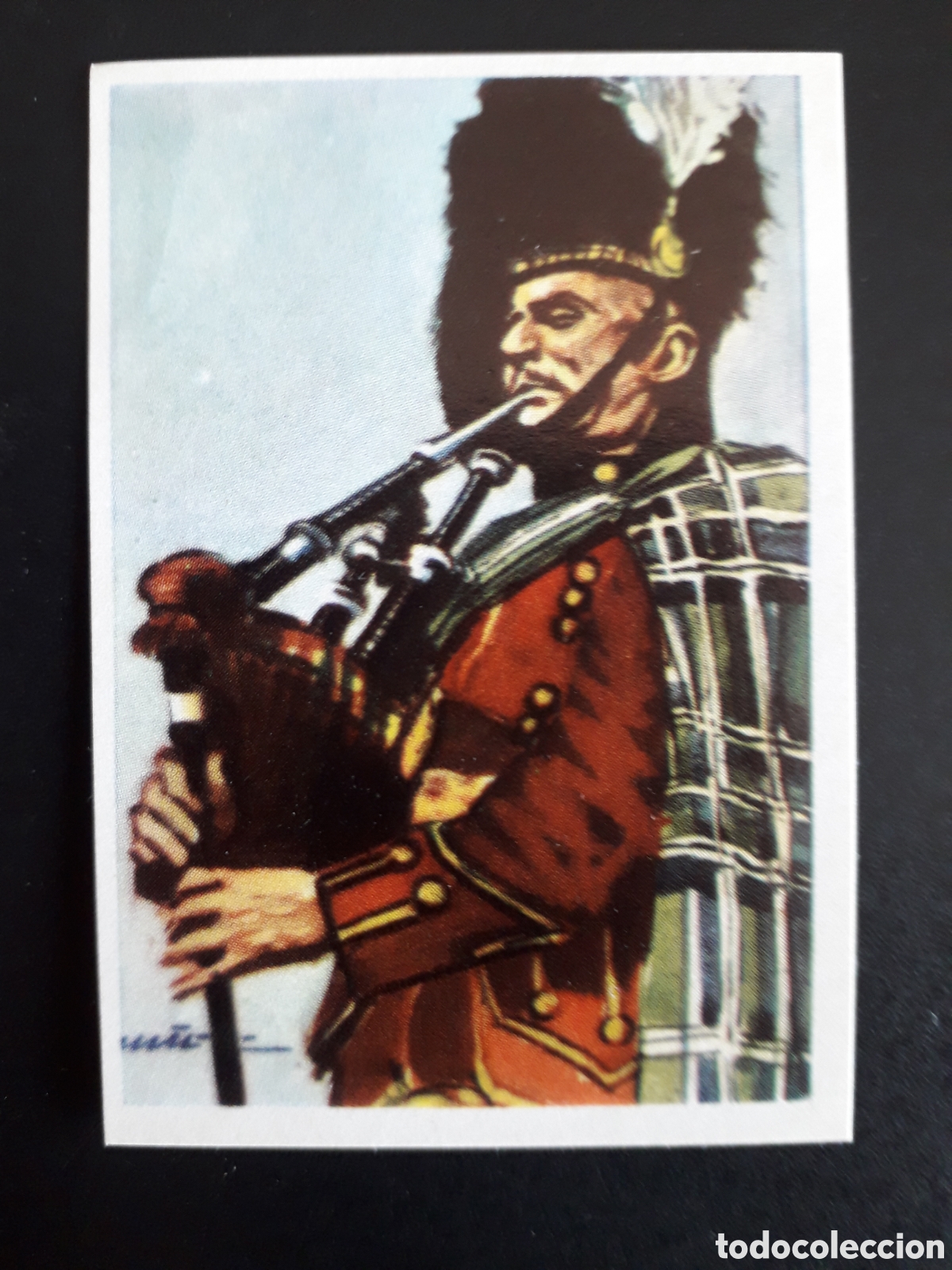 Coleccionismo Cromos antiguos: M&Uacute;SICO ESCOC&Eacute;S, GAITERO RAZAS HUMANAS N&deg; 98 CHOCOLATES ELGORRIAGA 1968 SIN PEGAR, PEDIDO M&Iacute;NIMO 3&euro;