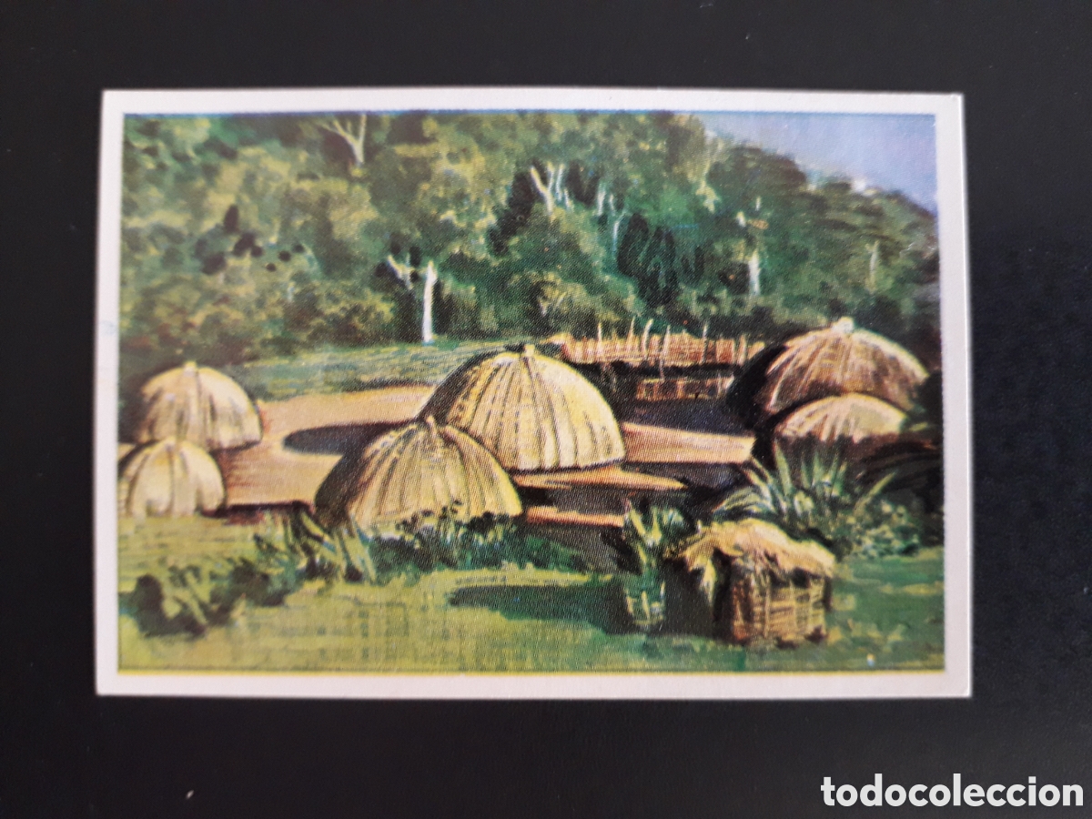 Coleccionismo Cromos antiguos: POBLADO AFRICANO, RAZAS HUMANAS N&deg; 165 CHOCOLATES ELGORRIAGA 1968 SIN PEGAR, PEDIDO M&Iacute;NIMO 3&euro;