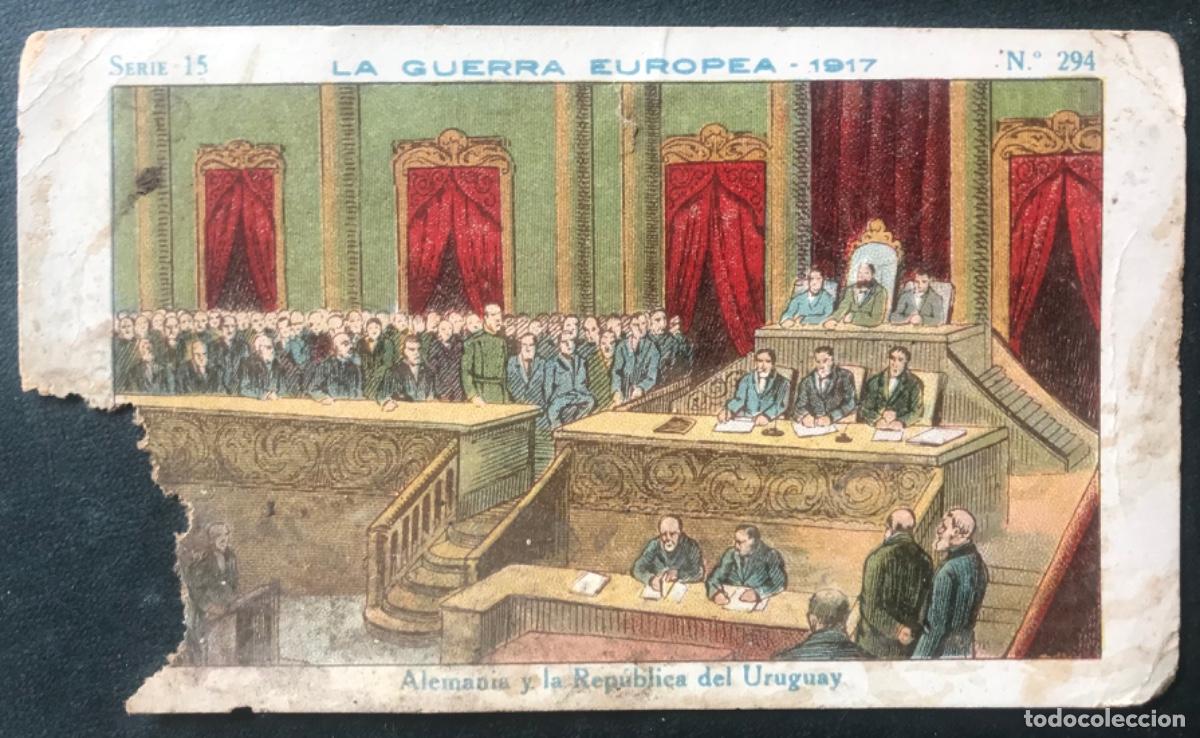 Coleccionismo Cromos antiguos: 1 CROMO GUERRA EUROPEA - 1917 - Serie 15, n&ordm; 294 (roto) - Chocolate AMATLLER, BARCELONA