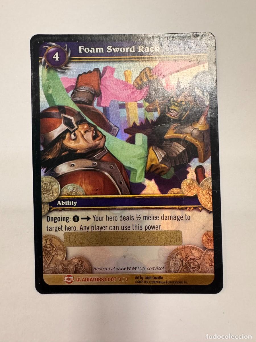 Coleccionismo Cromos antiguos: CARTA WORLD OF WARCRAFT 4 &rdquo;FOAM SWORD RACK&rdquo; - WOW