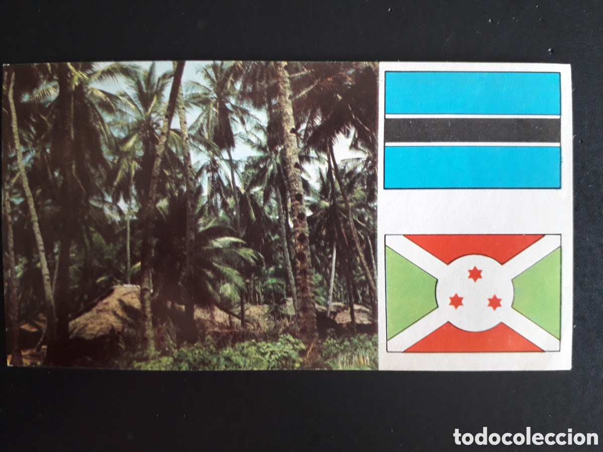 Coleccionismo Cromos antiguos: SELVA DE KENIA, &Aacute;FRICA EL MUNDO CONTINENTES, BANDERAS N&deg; 2 LECHE RAM SIN PEGAR, PEDIDO M&Iacute;NIMO 3&euro;
