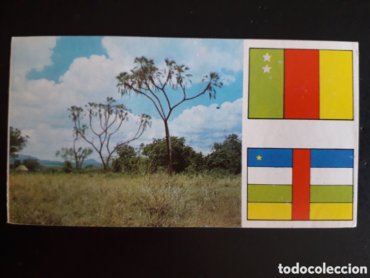 Coleccionismo Cromos antiguos: LA SABANA AFRICANA, &Aacute;FRICA EL MUNDO CONTINENTES, BANDERAS N&deg; 3 LECHE RAM SIN PEGAR, PEDIDO M&Iacute;NIMO 3&euro;