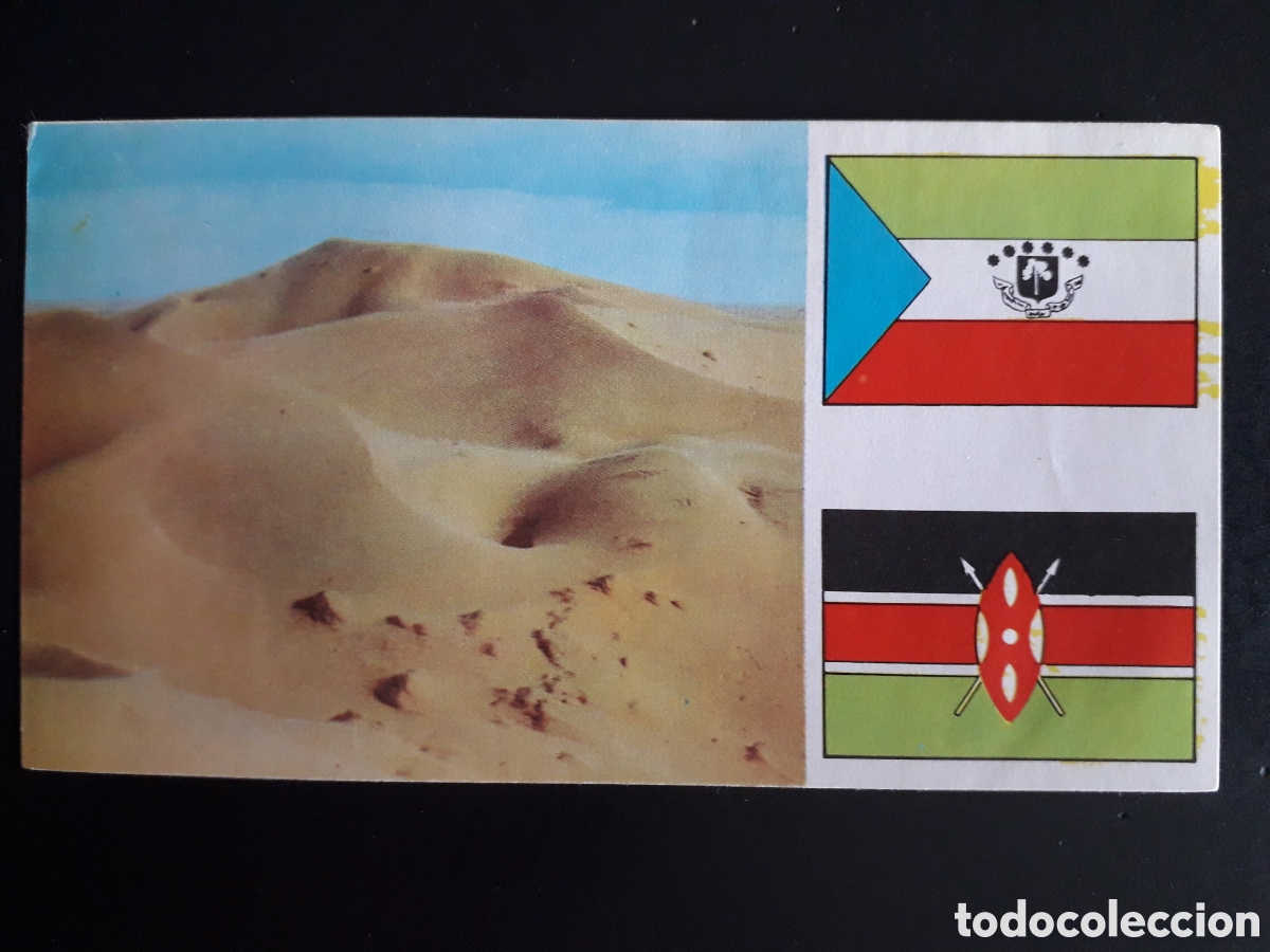 Coleccionismo Cromos antiguos: DUNAS, ARGELIA, &Aacute;FRICA EL MUNDO CONTINENTES, BANDERAS N&deg; 4 LECHE RAM SIN PEGAR, PEDIDO M&Iacute;NIMO 3&euro;