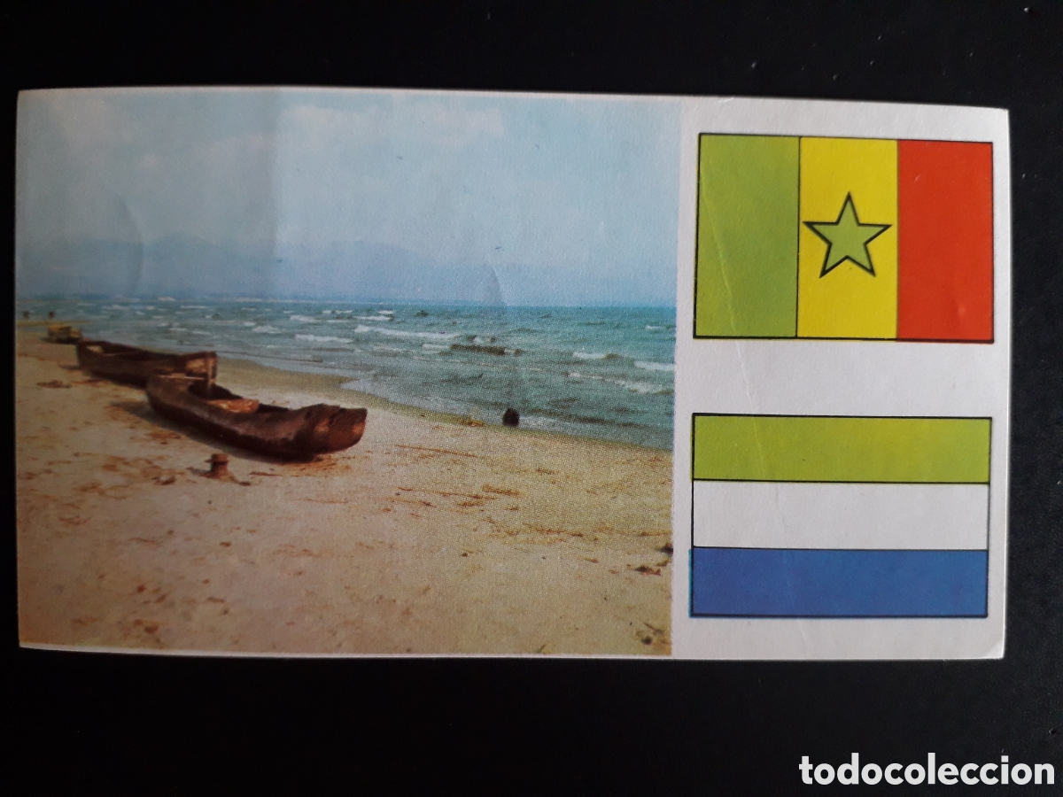 Coleccionismo Cromos antiguos: LAGO TANGANIKA, &Aacute;FRICA EL MUNDO CONTINENTES, BANDERAS N&deg; 7 LECHE RAM SIN PEGAR, PEDIDO M&Iacute;NIMO 3&euro;