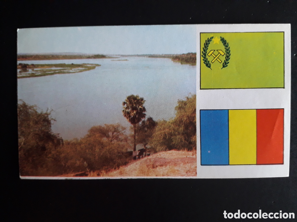 Coleccionismo Cromos antiguos: NIAMEY, R&Iacute;O NIGER, &Aacute;FRICA EL MUNDO CONTINENTES, BANDERAS N&deg; 11 LECHE RAM SIN PEGAR, PEDIDO M&Iacute;NIMO 3&euro;