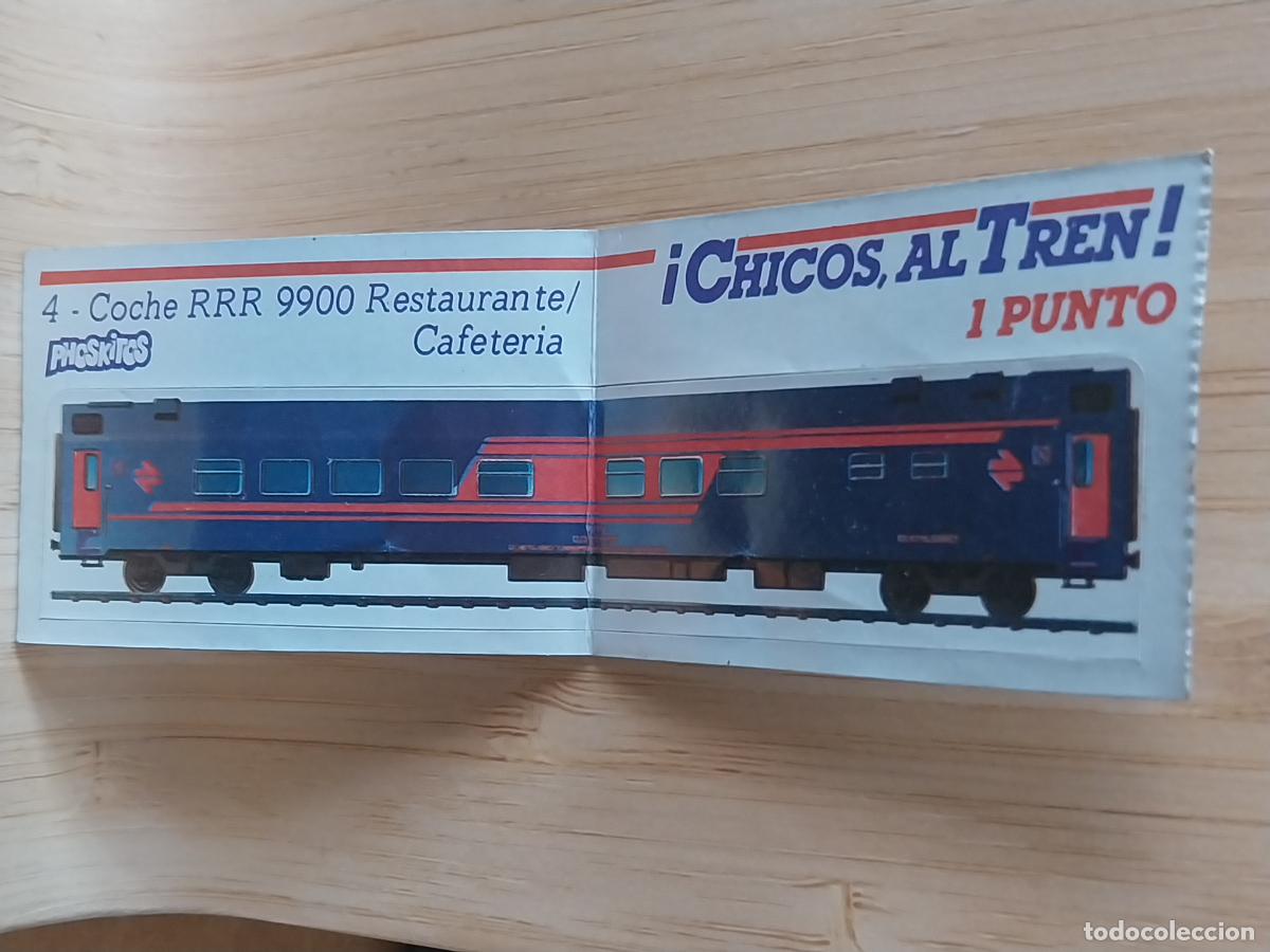 Coleccionismo Cromos antiguos: PHOSKITOS CHICOS AL TREN 1985 CROMO 4 TREN RRR 9900 COCHE CAFETERIA RESTAURANTE PROMO PASTELITOS