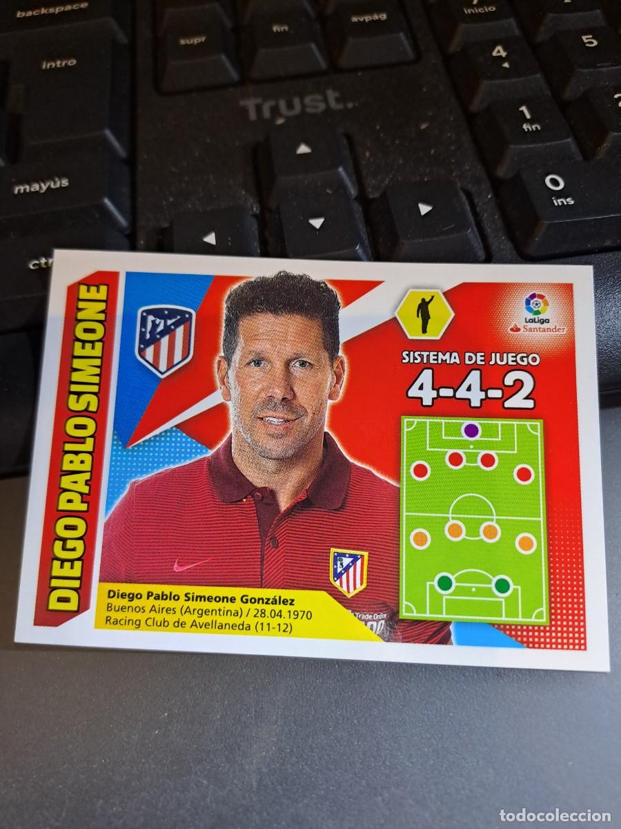 Coleccionismo Cromos antiguos: CROMO DIEGO PABLO SIMEONE 6 ENTRENADOR ATLETICO DE MADRID LIGA 2017 2018 17 18 ESTE PANINI NUNCA PEG
