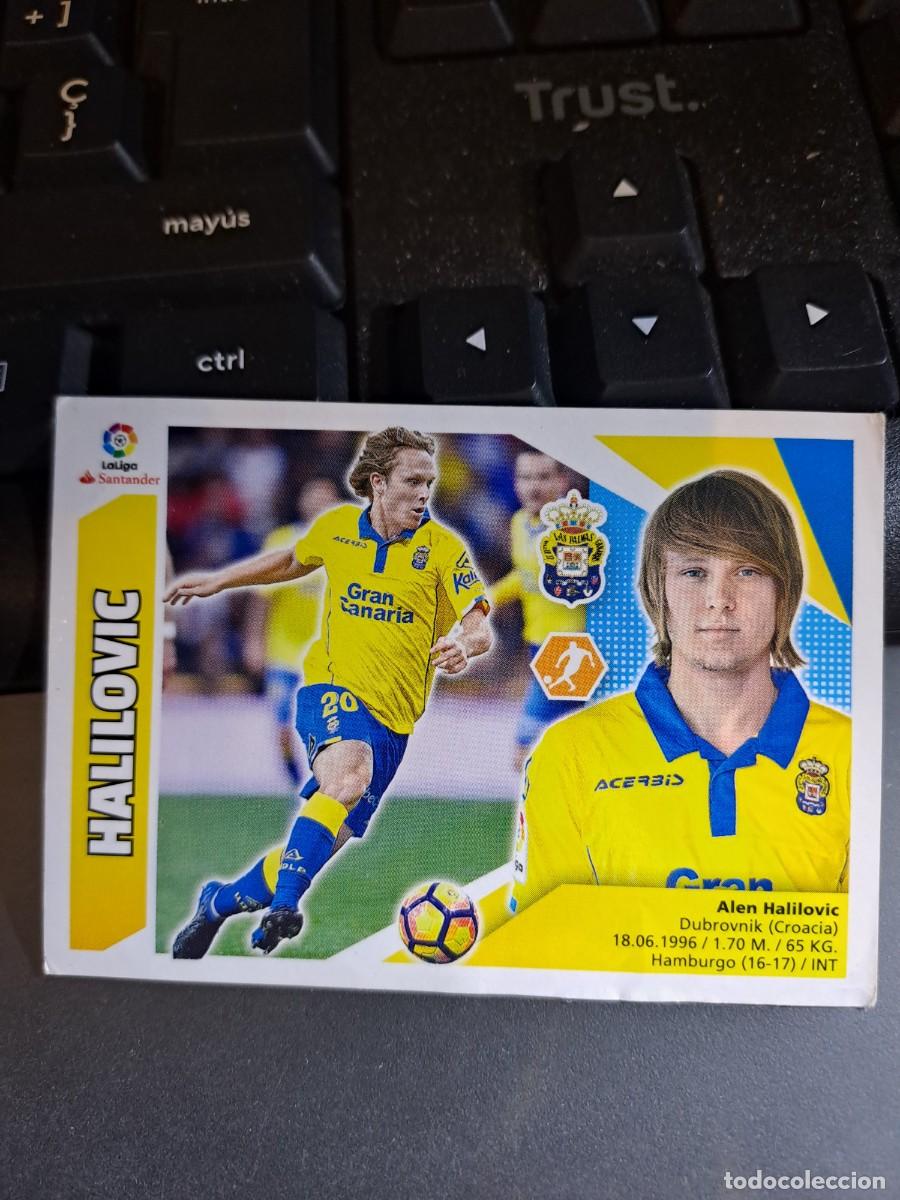 Coleccionismo Cromos antiguos: CROMO HALILOVIC 10 LAS PALMAS LIGA 2017 2018 17 18 ESTE PANINI NUNCA PEGADO