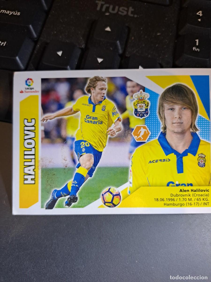 Coleccionismo Cromos antiguos: CROMO HALILOVIC 10 LAS PALMAS LIGA 2017 2018 17 18 ESTE PANINI NUNCA PEGADO