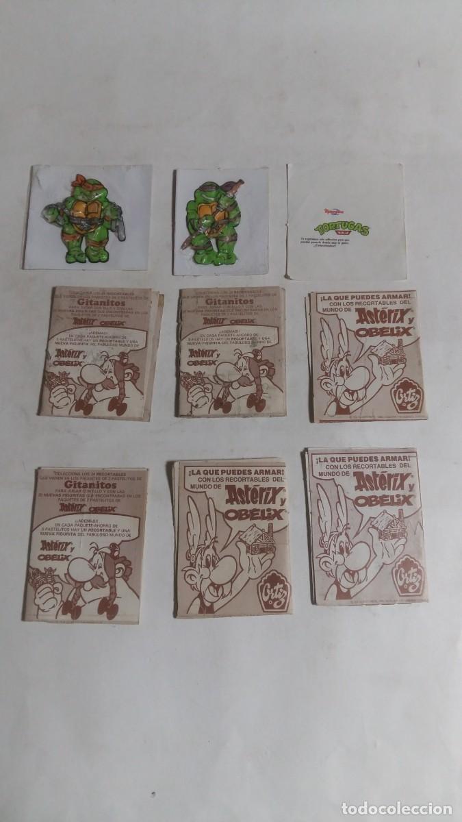 Coleccionismo Cromos antiguos: Reservado Lote Tortugas Ninja Menorquina, Ast&eacute;rix y Ob&eacute;lix Ortiz, N&deg;s 2, 6, 9, 15, 21 y 24