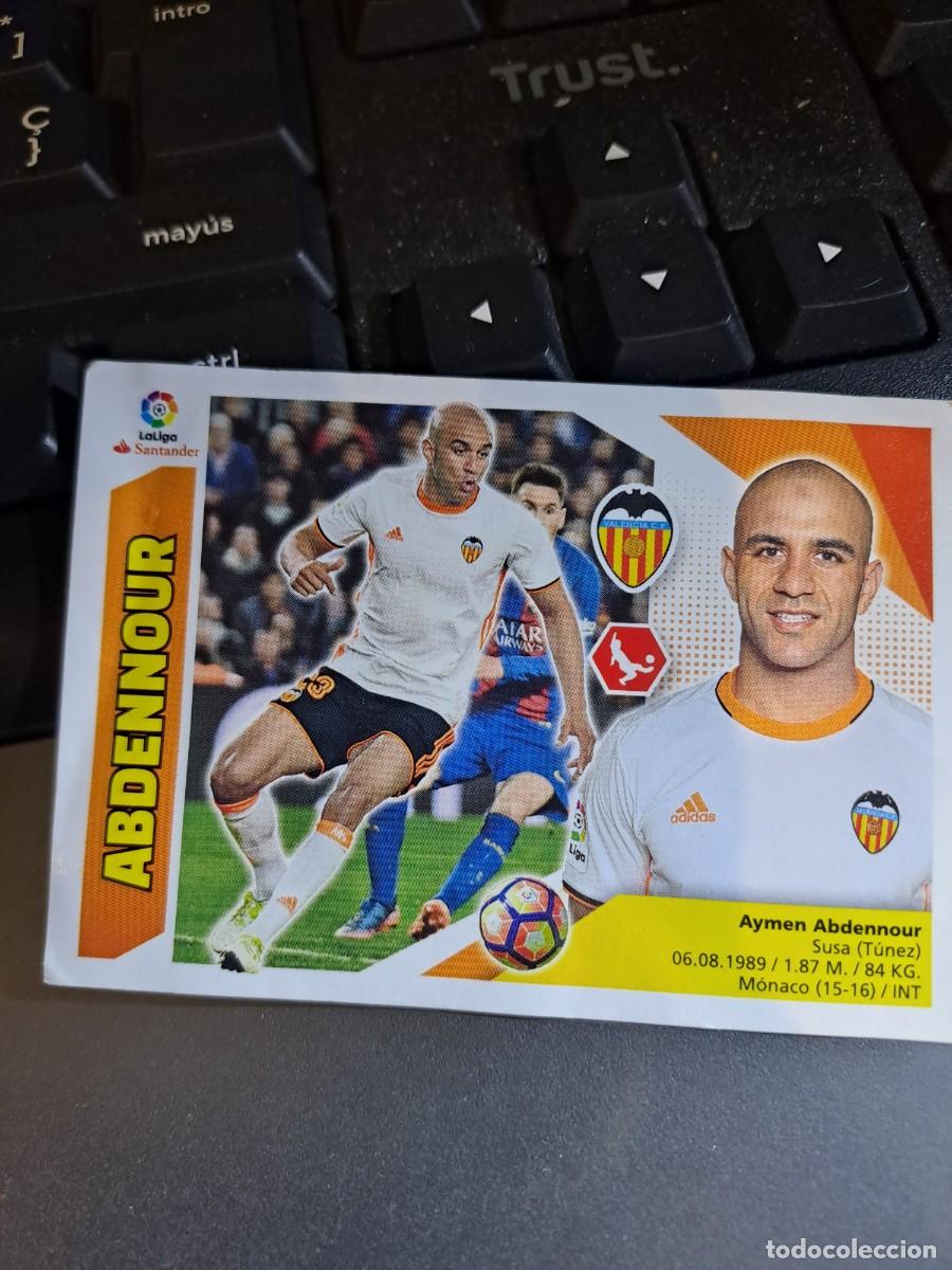 Coleccionismo Cromos antiguos: CROMO ABDENNOUR 6 A 6A VALENCIA LIGA 2017 2018 17 18 ESTE PANINI NUNCA PEGADO