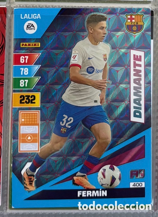 Coleccionismo Cromos antiguos: Adrenalyn XL 2023 2024 ROOKIE FERMIN LOPEZ DIAMANTE FC BARCELONA PANINI