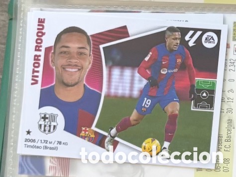 Coleccionismo Cromos antiguos: V&Iacute;TOR ROQUE CROMO FUTBOL FC BARCELONA LIGA ESTE 2024 2025