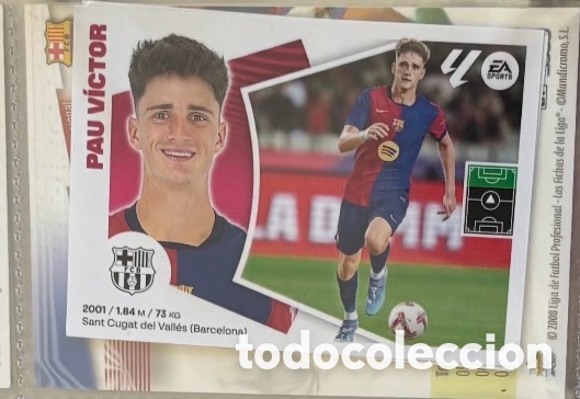 Coleccionismo Cromos antiguos: PAU VICTOR CROMO FUTBOL FC BARCELONA LIGA ESTE 2024 2025
