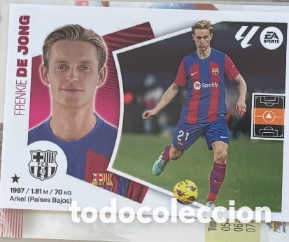 Coleccionismo Cromos antiguos: FRENKIE DE JONG CROMO FUTBOL FC BARCELONA LIGA ESTE 2024 2025