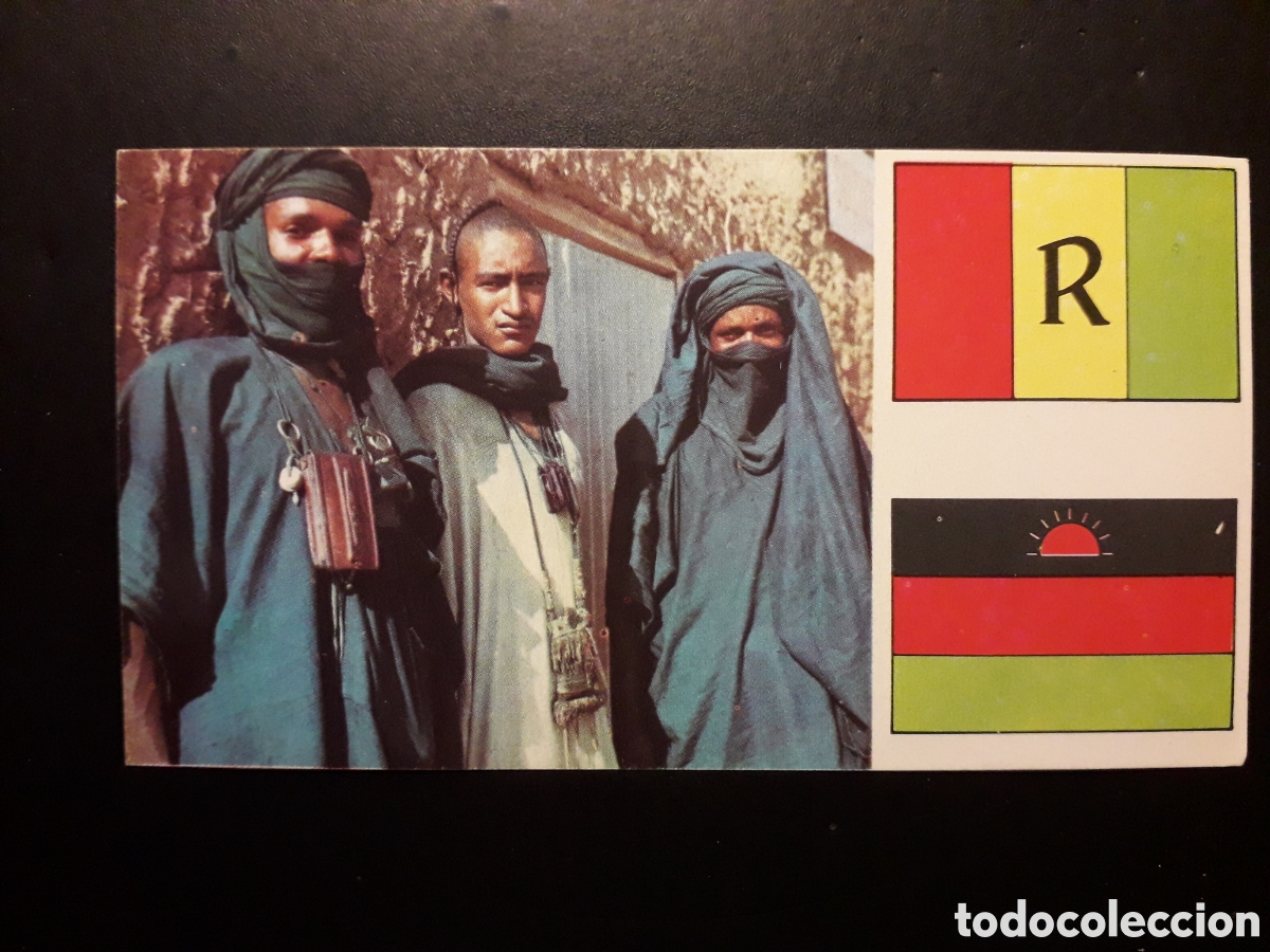 Coleccionismo Cromos antiguos: TUAREGS, &Aacute;FRICA EL MUNDO CONTINENTES, BANDERAS N&deg; 22 LECHE RAM SIN PEGAR, PEDIDO M&Iacute;NIMO 3&euro;