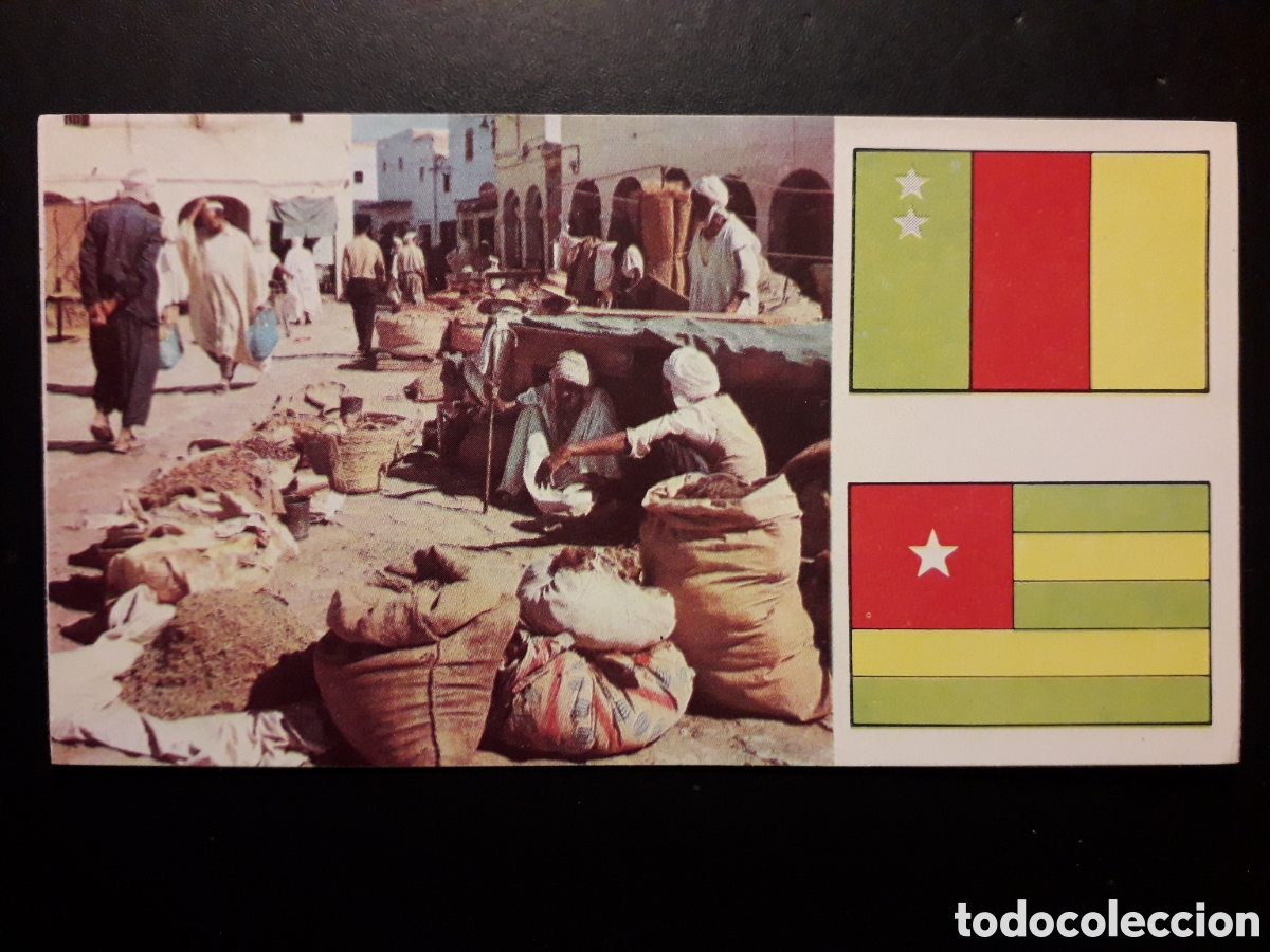 Coleccionismo Cromos antiguos: ARGELIA, GHARDAIA, &Aacute;FRICA EL MUNDO CONTINENTES, BANDERAS N&deg; 27 LECHE RAM SIN PEGAR, PEDIDO M&Iacute;NIMO 3&euro;