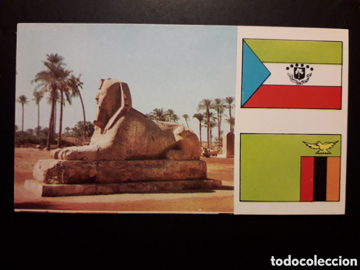 Coleccionismo Cromos antiguos: ESFINGE, EGIPTO, &Aacute;FRICA EL MUNDO CONTINENTES, BANDERAS N&deg; 47 LECHE RAM SIN PEGAR, PEDIDO M&Iacute;NIMO 3&euro;