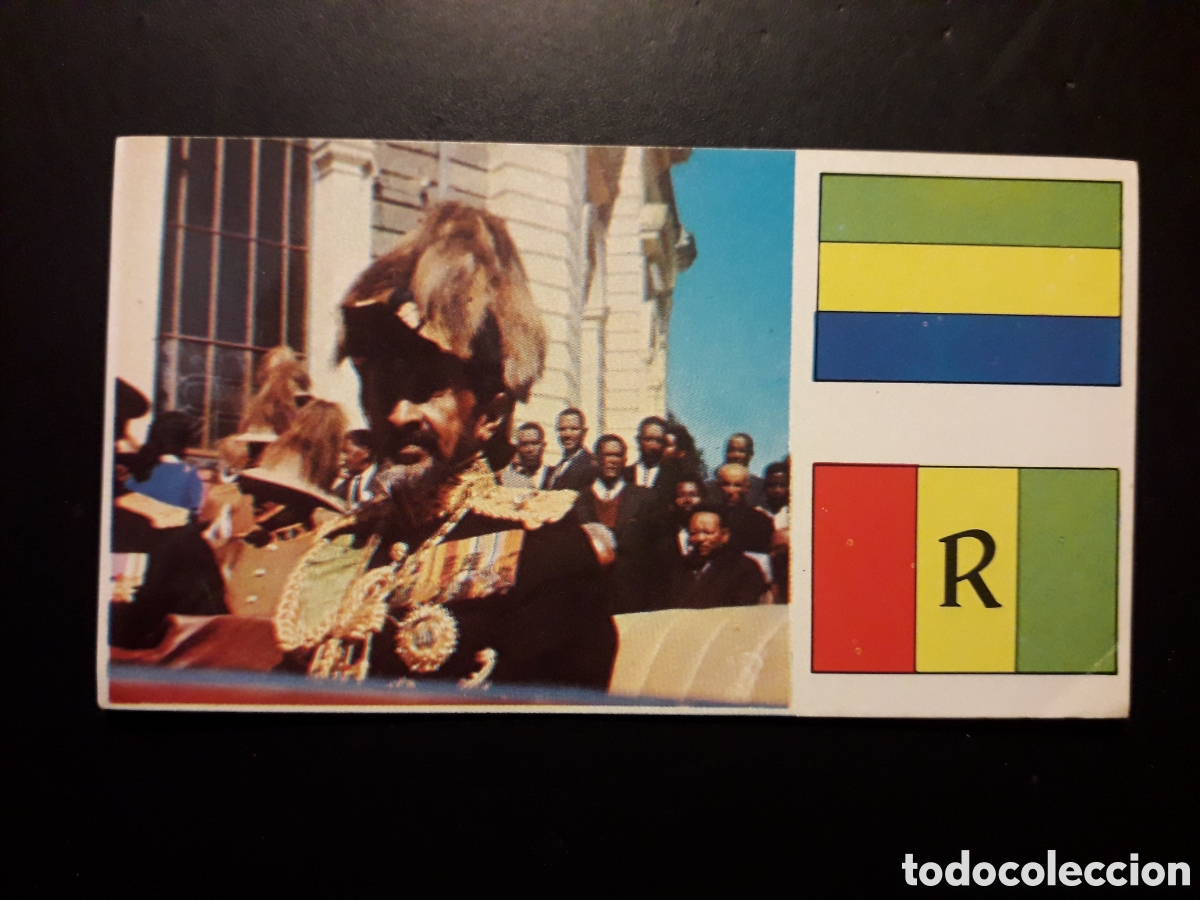 Coleccionismo Cromos antiguos: HAILE SELASIE, ETIOP&Iacute;A, &Aacute;FRICA EL MUNDO CONTINENTES, BANDERAS N&deg; 51 LECHE RAM PEDIDO M&Iacute;NIMO 3&euro;