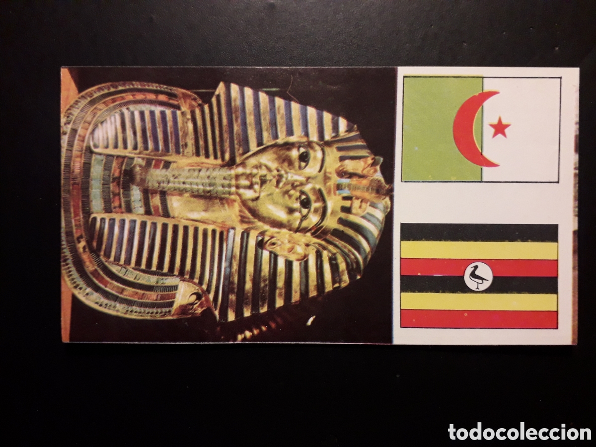 Coleccionismo Cromos antiguos: M&Aacute;SCARA TUTANKAMON &Aacute;FRICA EL MUNDO CONTINENTES, BANDERAS N&deg; 61 LECHE RAM SIN PEGAR, PEDIDO M&Iacute;NIMO 3&euro;